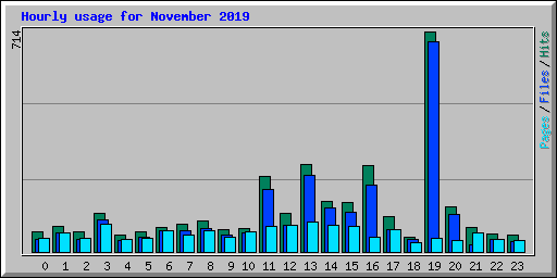 Hourly usage for November 2019